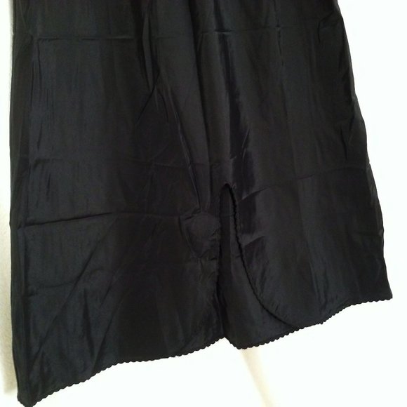Vintage 70s-80s Nordstrom Half Slip-Skirt -M(25") Union Tag Scalloped Trim Slit - Picture 1 of 9
